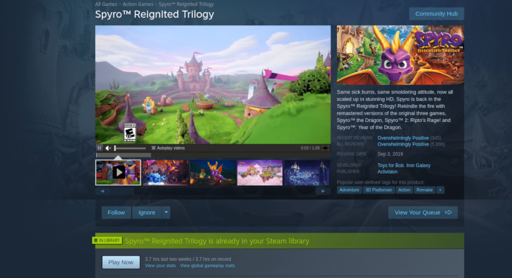 So spielen Sie Spyro Reignited Trilogy unter Linux