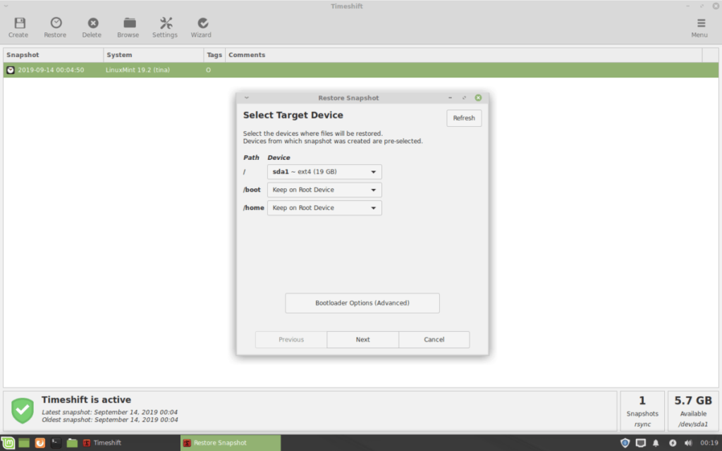 Cara mengatur snapshot cadangan di Linux Mint