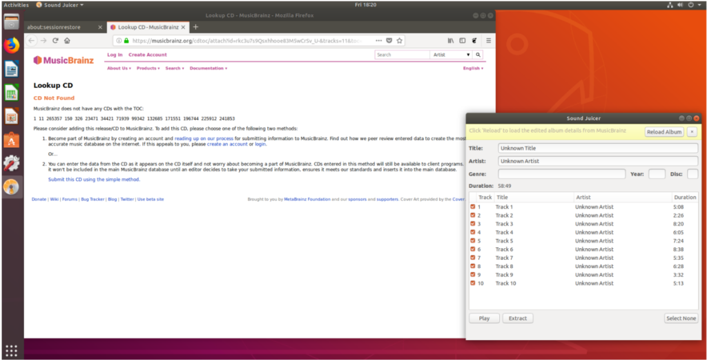 Cómo guardar CD de música en su PC con Linux con Sound Juicer