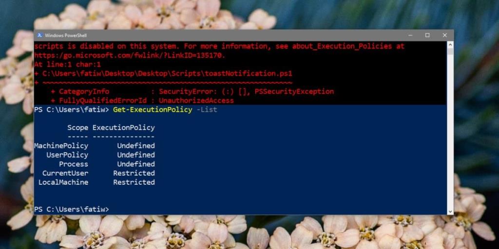 Cara memperbaiki skrip yang berjalan dinonaktifkan pada sistem ini di PowerShell pada Windows 10