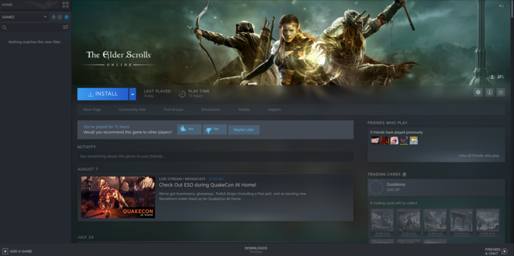 Cara memainkan The Elder Scrolls Online di Linux