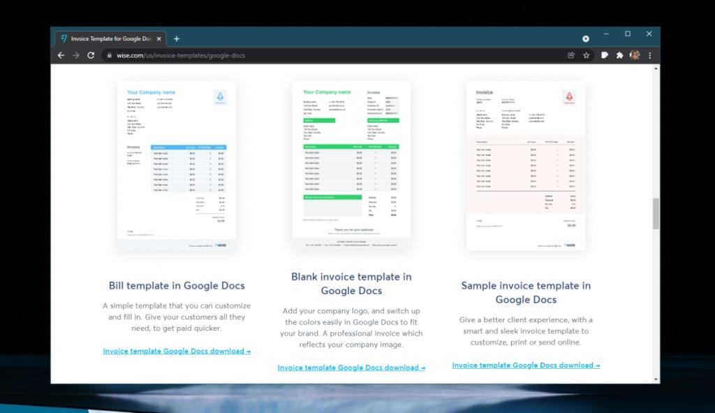 Cara mengimpor template faktur di Google Documents