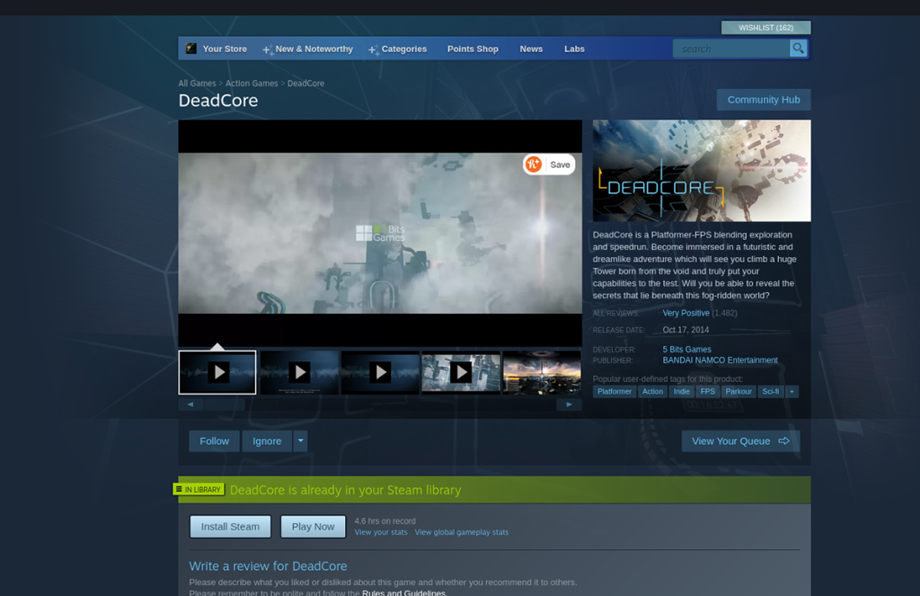 วิธีเล่น Deadcore บน Linux