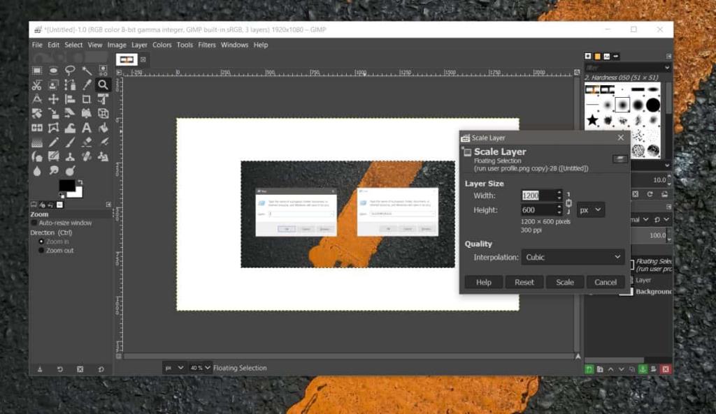 Come ridimensionare unimmagine in GIMP su Windows 10