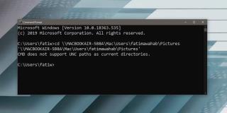 Cách truy cập vị trí mạng trong Command Prompt trên Windows 10