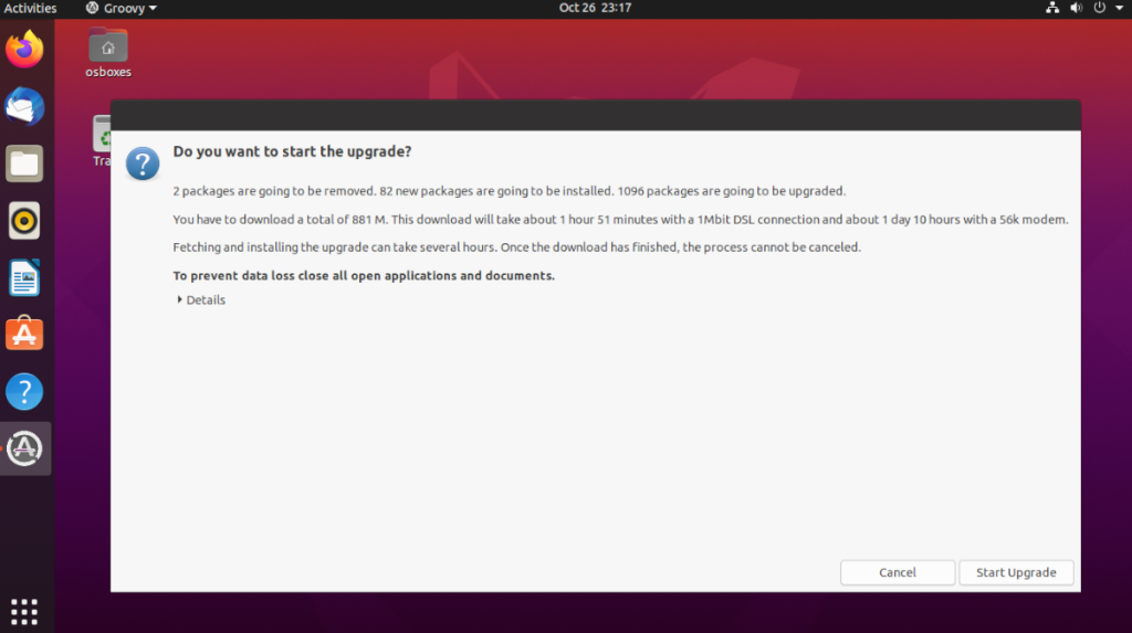 วิธีอัปเกรดเป็น Ubuntu 20.10