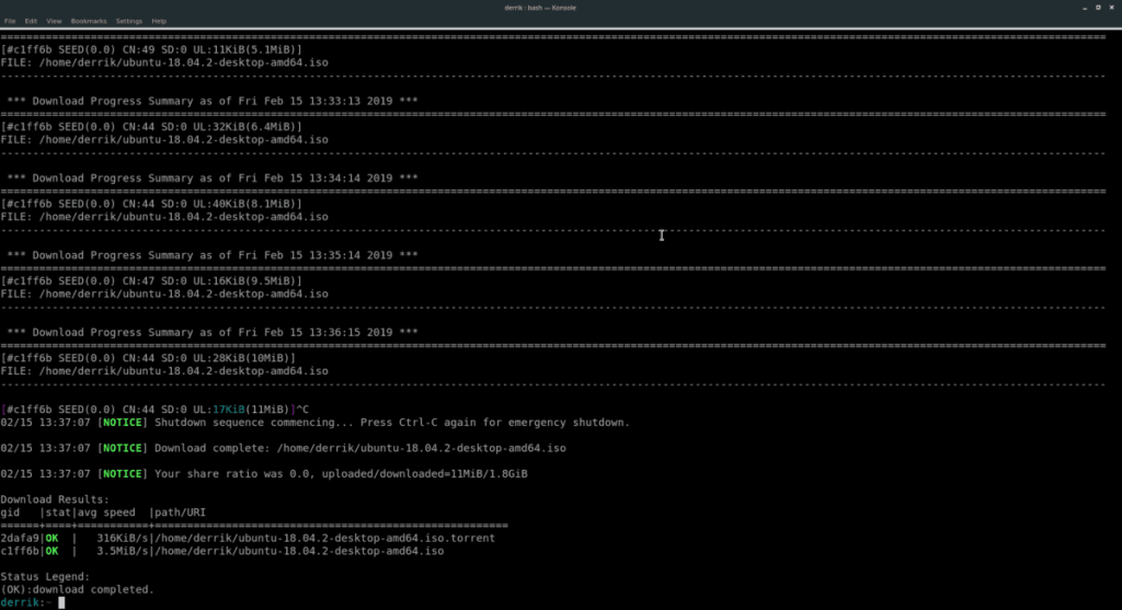 Cara mengunduh torrent dari baris perintah di Linux