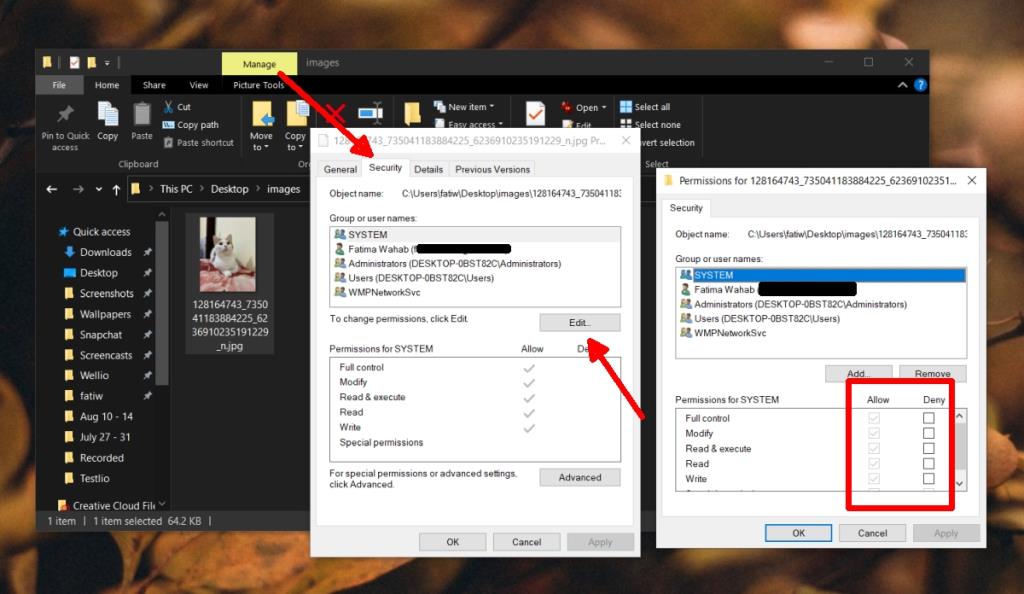 Como alterar as permissões de arquivo no Windows 10