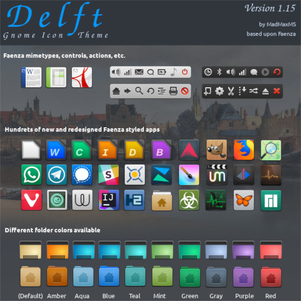 วิธีการติดตั้งชุดรูปแบบไอคอน Delft ใน Linux