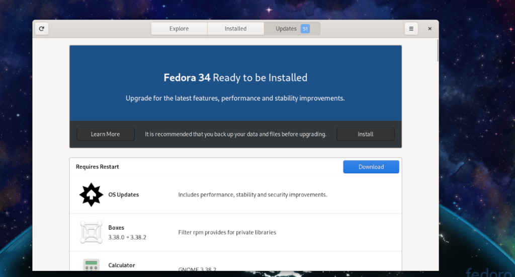 วิธีอัปเกรดเป็น Fedora 34