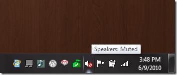 ปิดเสียงโดยคลิกที่ไอคอนถาดปรับระดับเสียงระบบใน Windows 7 ปิดเสียงโดยคลิกที่ไอคอนถาดปรับระดับเสียงระบบใน Windows 7
