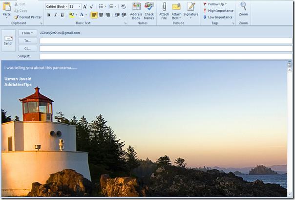 Outlook 2010: Achtergrondafbeelding toevoegen in het venster E-mail opstellen Outlook 2010: Achtergrondafbeelding toevoegen in het venster E-mail opstellen
