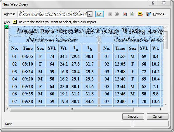 Excel 2010: Webdatenblatt importieren und darauf zugreifen Excel 2010: Webdatenblatt importieren und darauf zugreifen