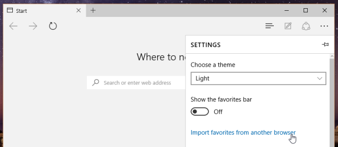 Habilitar Barra de Favoritos e Importar Favoritos no Navegador Edge (Windows 10)