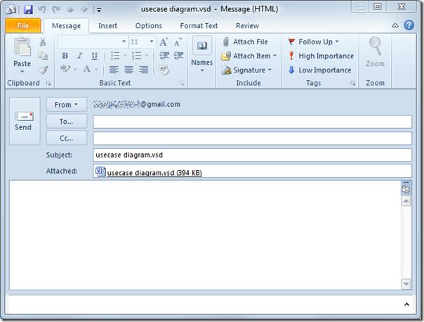 Enviar desenho do Visio como anexo de e-mail em formato PDF e XPS