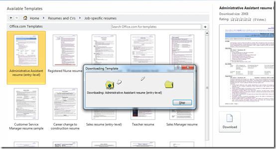 Szablony programu Microsoft Word 2010