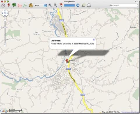 Google Maps en el escritorio de Mac