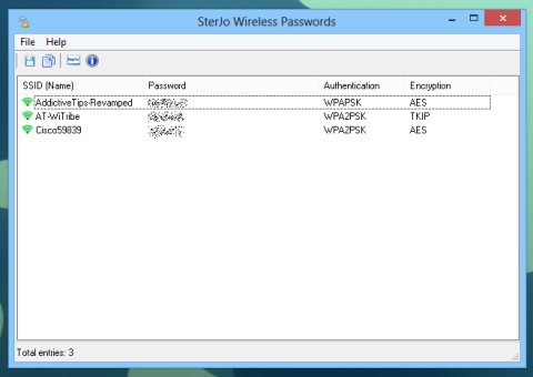 SterJo Wireless Passwordsで紛失したWiFiパスワードを見つける