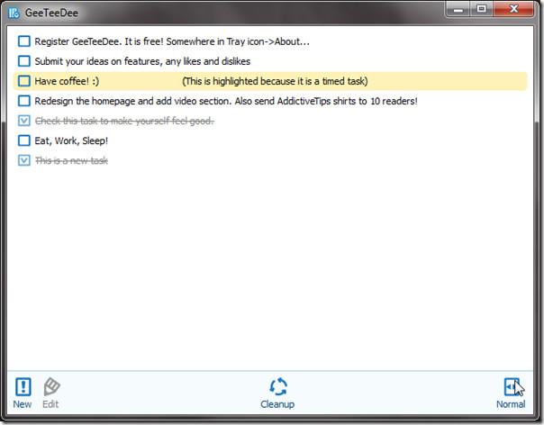GeeTeeDee ist eine benutzerfreundliche, leichte Software zum Erledigen von Aufgaben [Windows]
