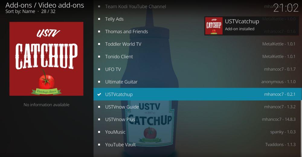 Complemento USTVcatchup para Kodi: Cómo instalar USTVcatchup en Kodi Complemento USTVcatchup para Kodi: Cómo instalar USTVcatchup en Kodi