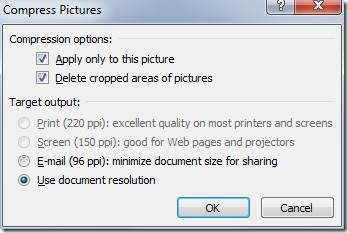 Compactar imagem em documento do Word 2010