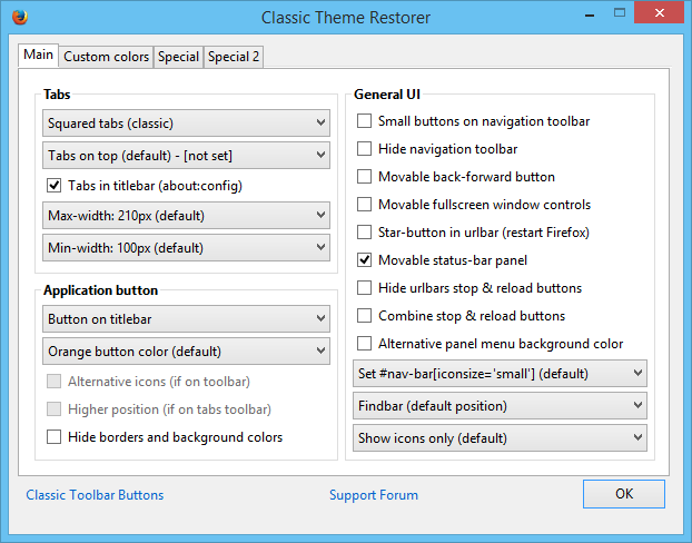 Firefox 29でAustralisを削除してクラシックテーマを復元する