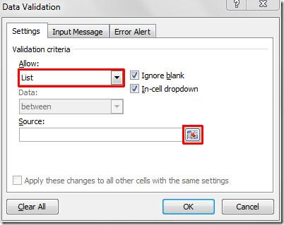 Excel 2010: Lista de Validação de Dados