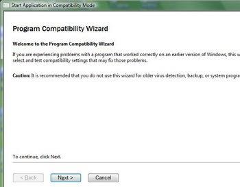 เรียกใช้โปรแกรมที่ไม่เข้ากันได้กับ Windows 7/Vista