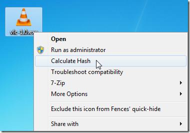 HashIt est un simple vérificateur d'intégrité des applications