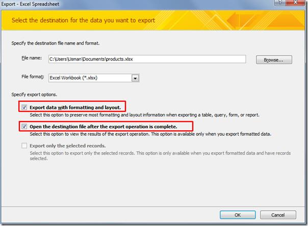 Access 2010: Exportar tabela de banco de dados para Excel 2010