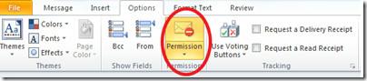 Outlook 2010: Gerenciamento de Direitos de Informação