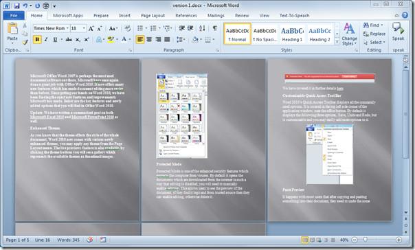 Word 2010で画像の背景と色を挿入する