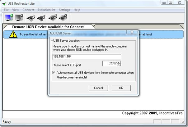 Akses Jauh & Kongsi USB Melalui Rangkaian Atau Internet