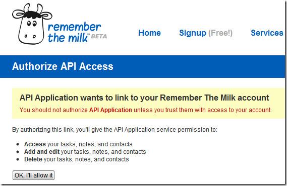 ミルクのためのアプリ – デスクトップから「Remember The Milk」のタスクを管理