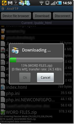 AndFTP es un excelente servidor/cliente FTP para Android AndFTP es un excelente servidor/cliente FTP para Android