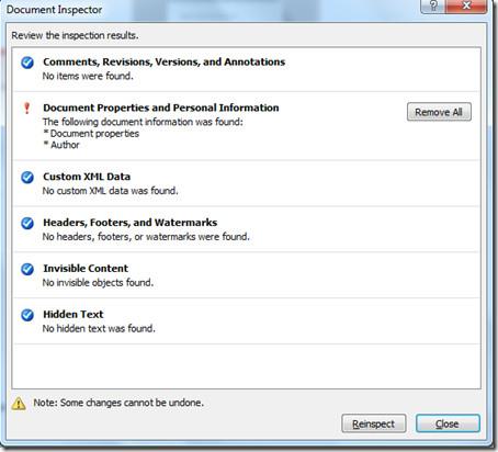 Microsoft Office 2010 文件檢查器