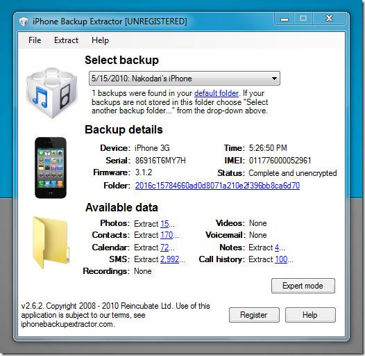 iTunes Yedeklemesinden iPhone Verilerini Çıkarın ve Kurtarın