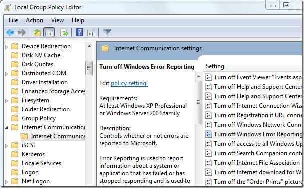 Windows 7でエラー報告を無効にする方法