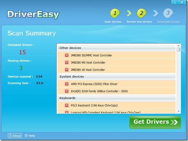 Aggiorna i driver in Windows con Easy Backup