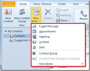 Outlook 2010 通訊錄聯絡人使用者指南