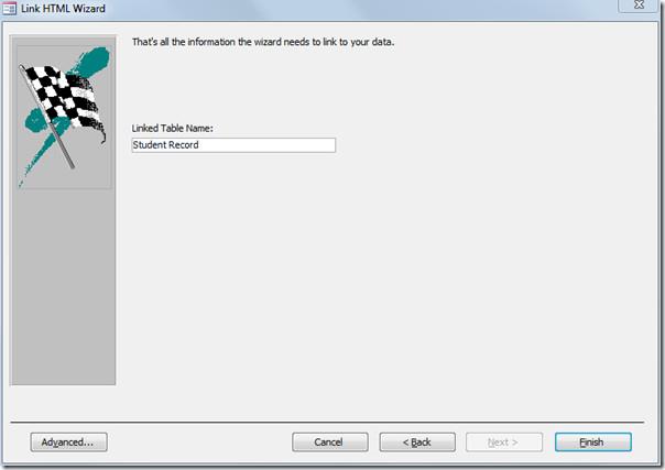 Importar e vincular planilha HTML no Access 2010