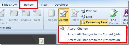 PowerPoint 2010で2つのプレゼンテーションを比較する