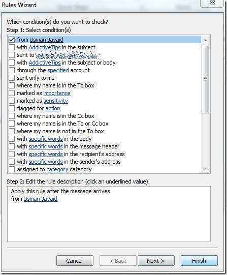 Outlook 2010：來自指定寄件者的郵件警報通知