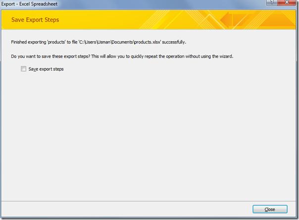 Access 2010: Exportar tabela de banco de dados para Excel 2010