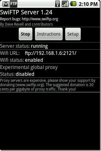 แมปโทรศัพท์ Android ใน Windows เพื่อเข้าถึงไฟล์ผ่าน WiFi โดยใช้ SwiFTP