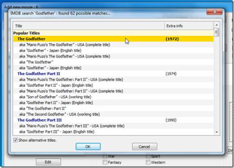 DVD映画データベースソフトウェアEMDB