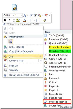 OneNote 2010: Руководство по тегам