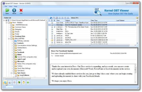 Come aprire i file PST e OST senza usare Outlook 2010