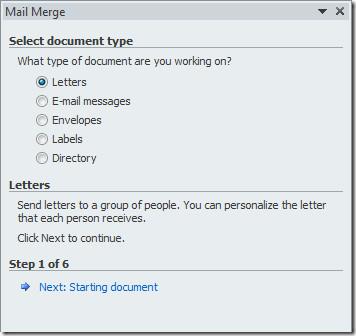 Mala direta do Word 2010