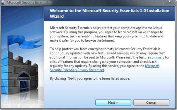 Test de Microsoft Security Essentials (avec captures d'écran)